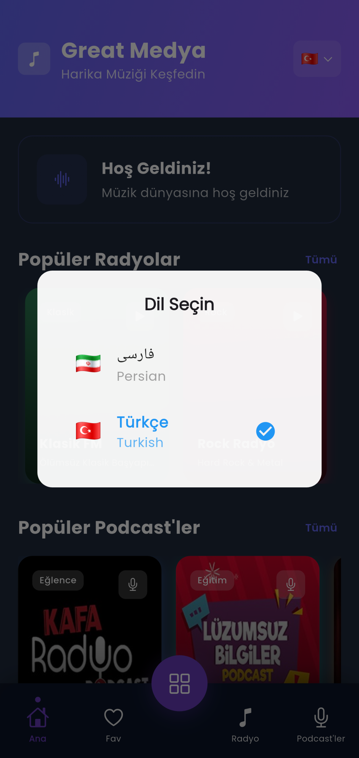 Great Medya application settings